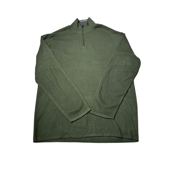 Mack Weldon NWT Tech Merino Half Zip Sweater XXL Green Long Sleeve Cozy Pullover - Picture 1 of 5